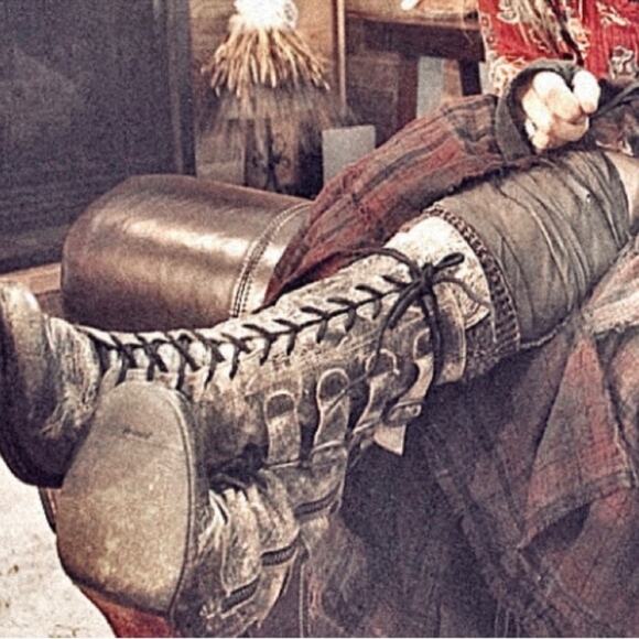 Bed Stu Fiona Cobbler Series Buckled Heeled Moto Boot In Pewter Black Size 6 - Picture 3 of 15